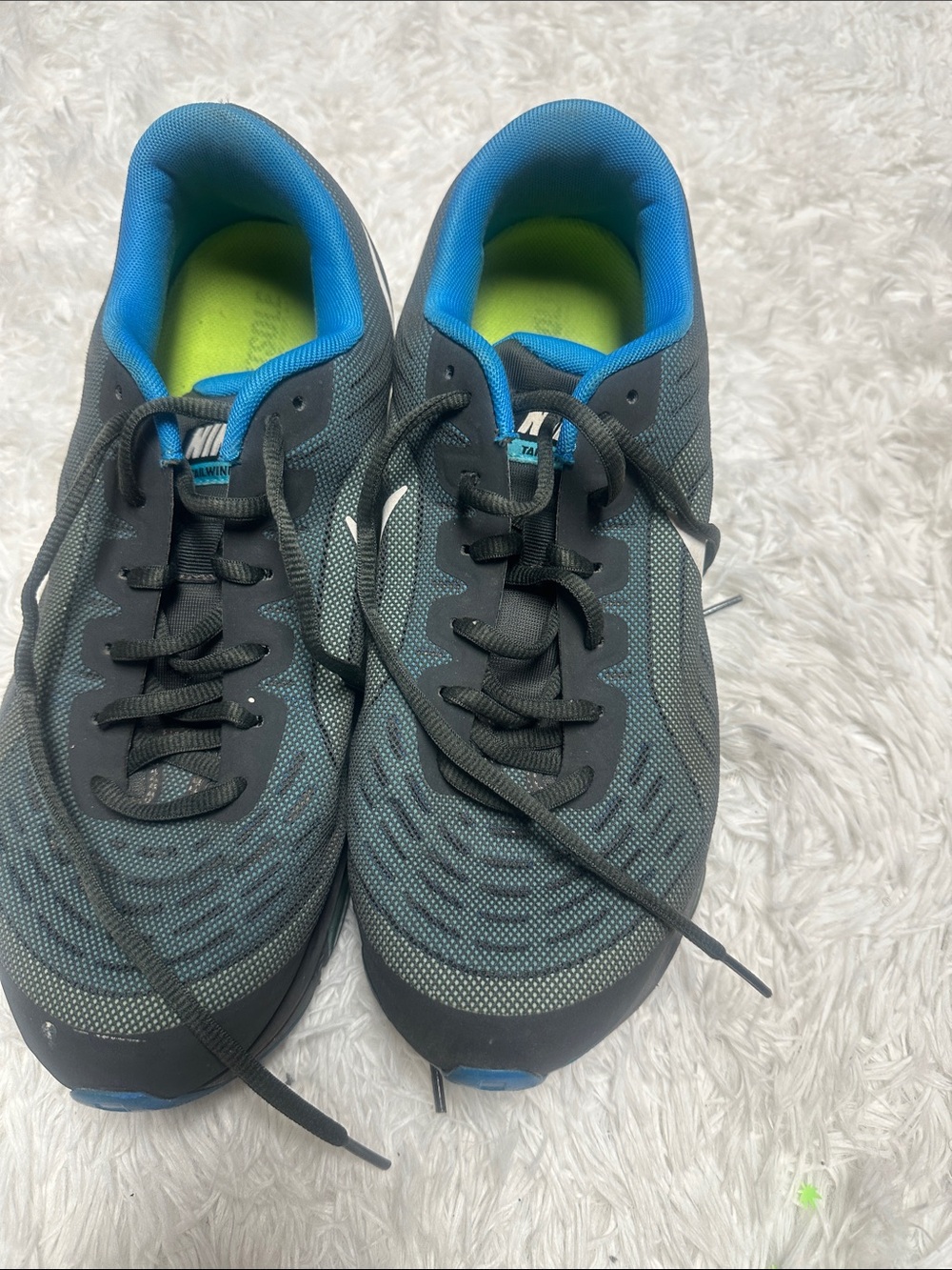 Nike Men's Athletic Shoes - Black, Blue & Neon Green